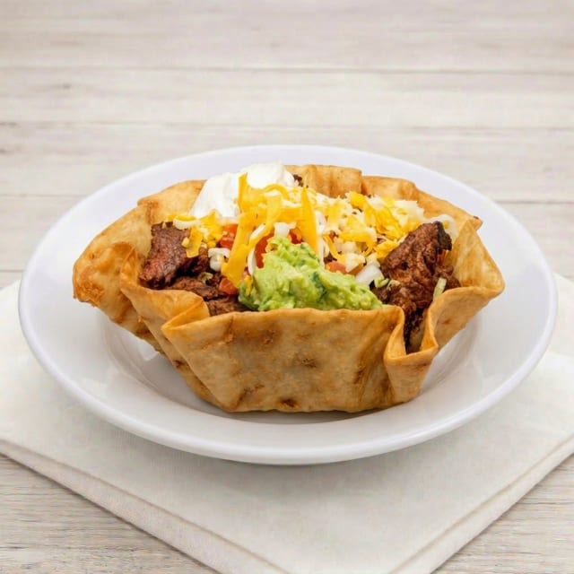 Chicken or Steak Fajita Salad.