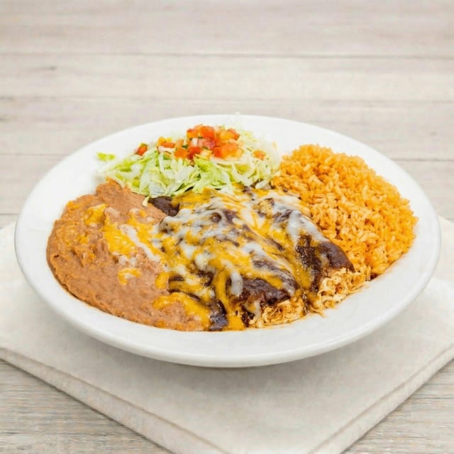 Two Mole Enchiladas.